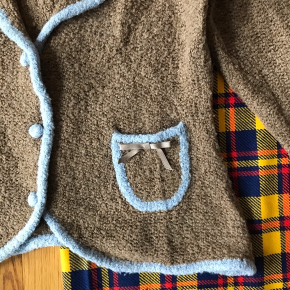 Anthro Sleeping On Snow Boucle Bow Cardigan - Picture 2 of 6